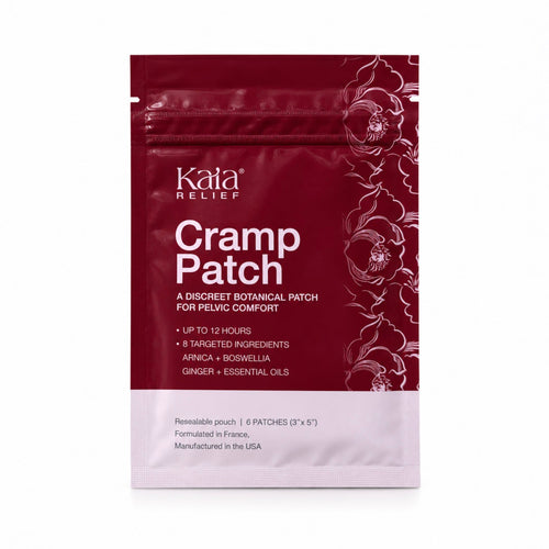 Kaia Relief Cramp Patch resealable pouch, front